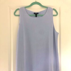 EILEEN FISHER (Delphinium) Bateau-neck Long Knit Shell Top